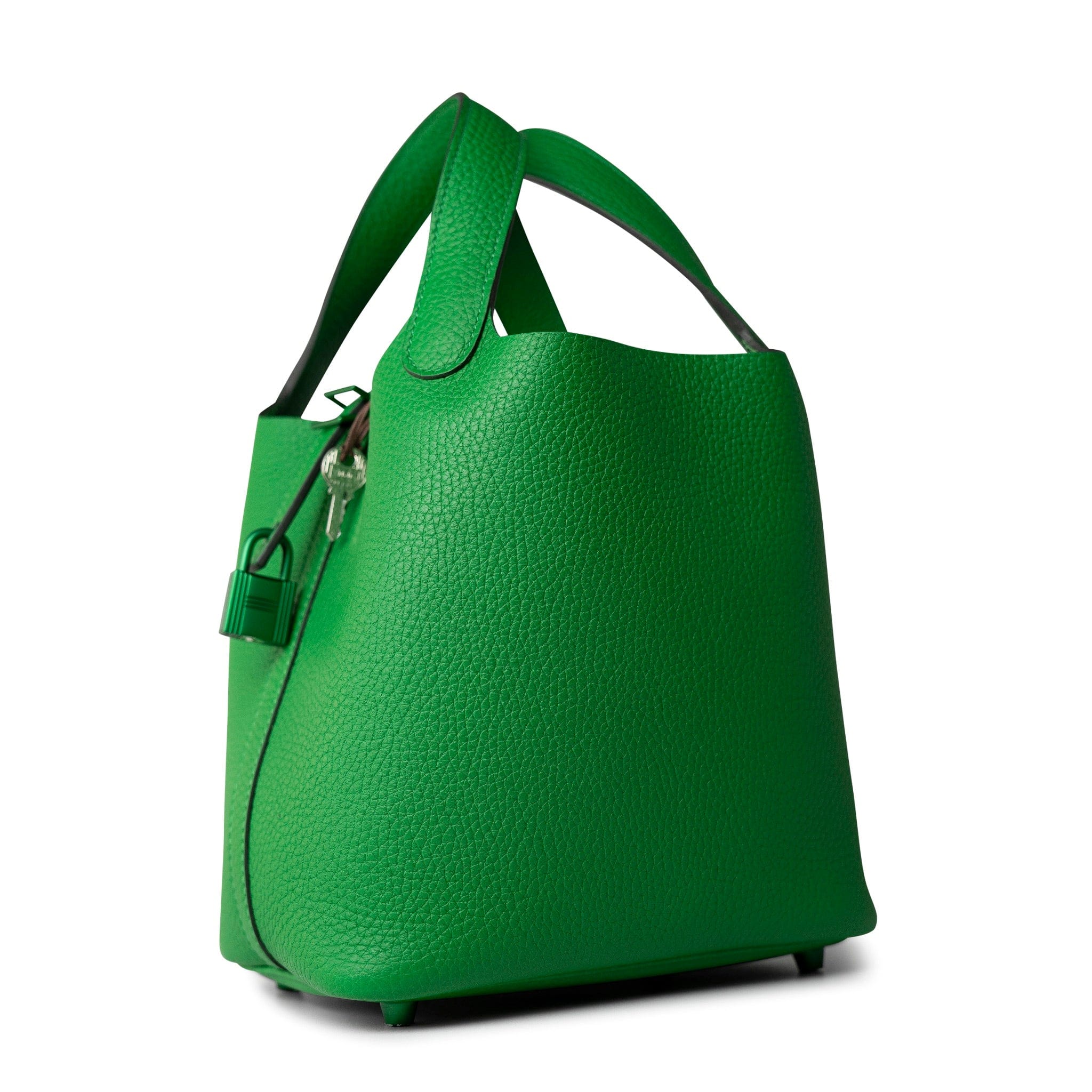 Hermes Handbag Hermes Picotin Lock PM So Green Bamboo Clemence -Knockoff
