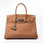 Hermes Handbag Installment of Birkin 30 Gold Veau Togo Leather Palladium Plated Hardware R -Knockoff
