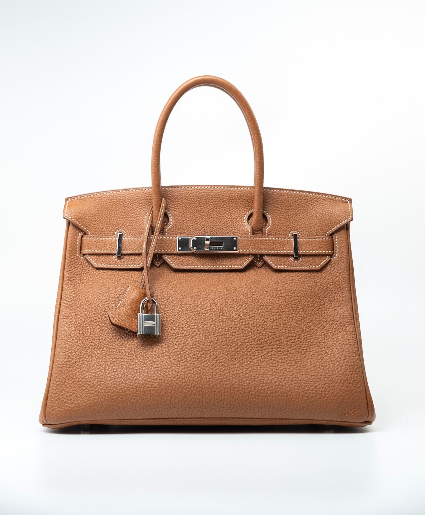 Hermes Handbag Installment of Birkin 30 Gold Veau Togo Leather Palladium Plated Hardware R -Knockoff
