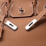 Hermes Handbag Installment of Birkin 30 Gold Veau Togo Leather Palladium Plated Hardware R -Knockoff
