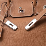 Hermes Handbag Installment of Birkin 30 Gold Veau Togo Leather Palladium Plated Hardware R -Knockoff
