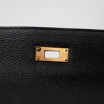 Hermes Handbag Kelly 28 Black Veau Togo Leather Gold Plated C Stamp -Knockoff
