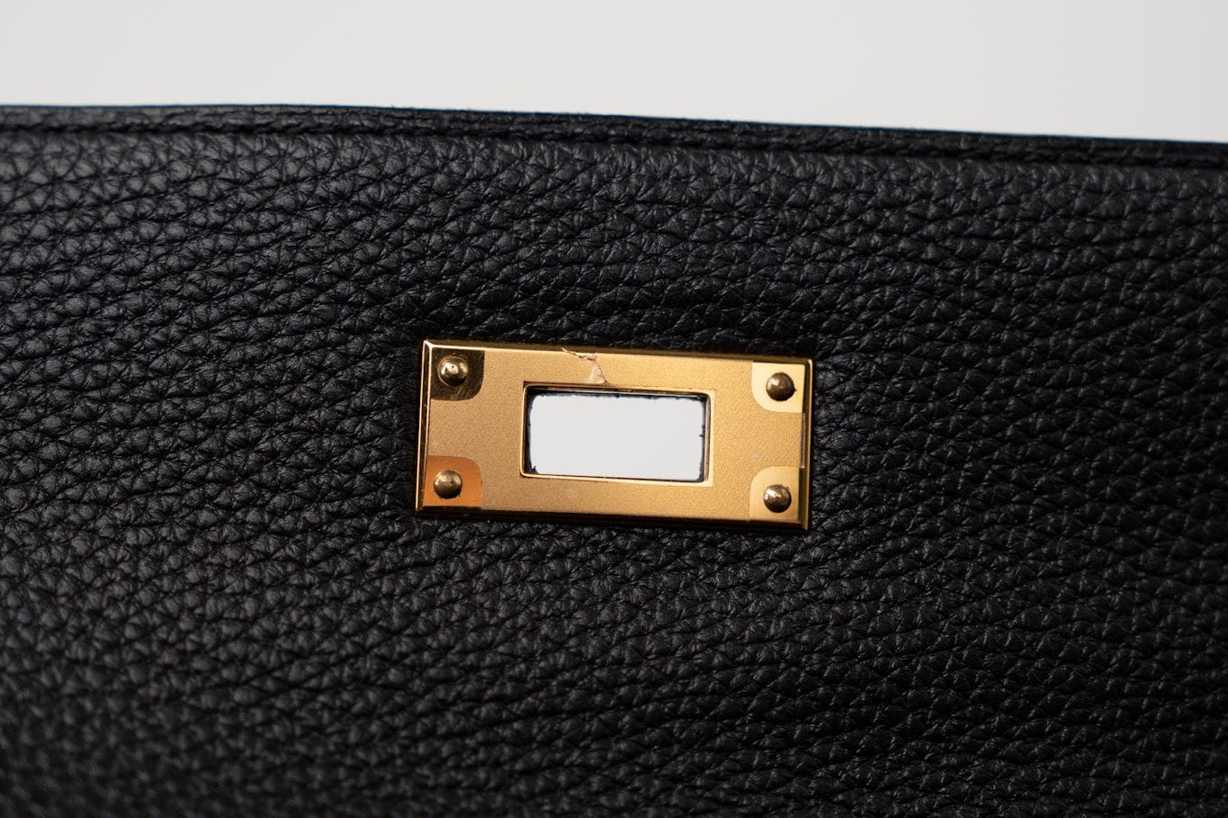 Hermes Handbag Kelly 28 Black Veau Togo Leather Gold Plated C Stamp -Knockoff
