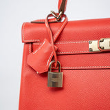 Hermes Handbag Kelly 28 Rose Jaipur Veau Epsom Leather Permabrass Hardware P Stamp -Knockoff
