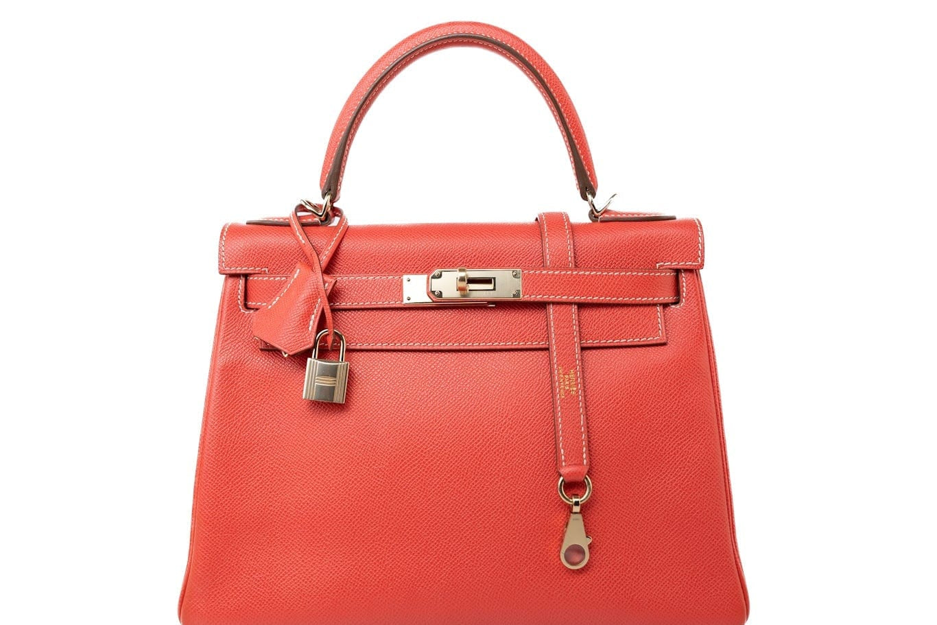 Hermes Handbag Kelly 28 Rose Jaipur Veau Epsom Leather Permabrass Hardware P Stamp -Knockoff
