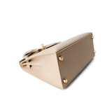 Hermes Handbag Kelly / Beige Kelly 25 Beige Box Calfskin Leather Gold Plated Hardware E Square Stamp -Knockoff
