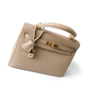 Hermes Handbag Kelly / Beige Kelly 25 Beige Box Calfskin Leather Gold Plated Hardware E Square Stamp -Knockoff
