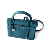 Hermes Handbag Kelly / Blue Hermes Kelly 25 Blue Jean Veau Togo Leather Palladium Plated Y Stamp -Knockoff
