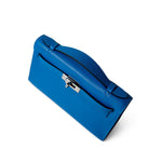 Hermes Handbag Kelly / Blue Kelly Pochette Swift Blue Zanzibar Palladium Hardware D stamp -Knockoff
