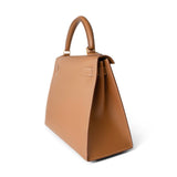 Hermes Handbag Kelly / Brown Kelly Sellier 28 Gold Natural Chamonix Plated A Square Stamp -Knockoff
