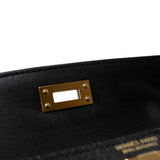 Hermes Handbag Mini Kelly 20 Sellier Black Veau Epsom Gold Plated Hardware D Stamp -Knockoff
