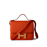 Hermes Handbag Orange / 18 / Epsom Orange Feu Constance 18 Veau Epsom Leather Gold Plated Hardware X Stamp -Knockoff
