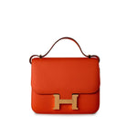 Hermes Handbag Orange / 18 / Epsom Orange Feu Constance 18 Veau Epsom Leather Gold Plated Hardware X Stamp -Knockoff
