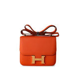 Hermes Handbag Orange / 18 / Epsom Orange Feu Constance 18 Veau Epsom Leather Gold Plated Hardware X Stamp -Knockoff
