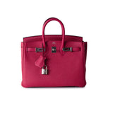 Hermes Handbag Pink Birkin 25 Framboise Veau Togo Palladium Plated 2021 Z -Knockoff
