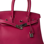 Hermes Handbag Pink Birkin 30 (Candy Model) Rose Tyrien / Rubis Veau Epsom Leather Palladium Plated P Square Stamp -Knockoff
