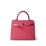 Hermes Handbag Pink / Kelly Kelly Sellier 25 Rose Azalee/ Pink Veau Epsom Gold Plated C Stamp -Knockoff
