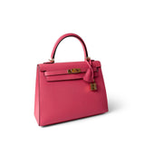 Hermes Handbag Pink / Kelly Kelly Sellier 25 Rose Azalee/ Pink Veau Epsom Gold Plated C Stamp -Knockoff
