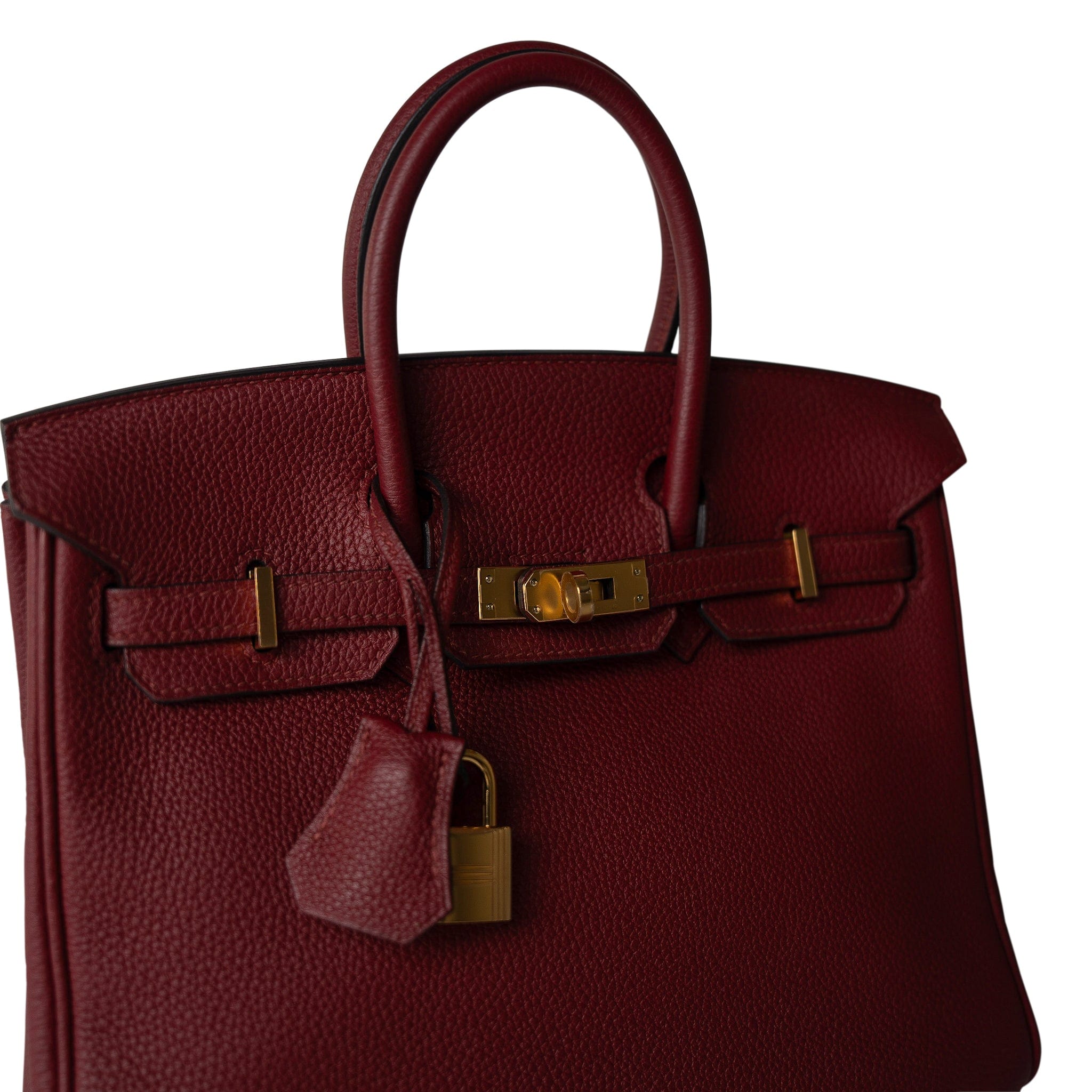 Hermes Handbag Red Birkin 25 Rouge Grenat Togo Gold Plated X Stamp -Knockoff
