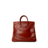 Hermes Handbag Red Birkin 32 Brique Box Calfskin Gold Plated B Square Stamp -Knockoff
