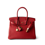 Hermes Handbag Red / Birkin Hermes Birkin 30 Rouge Casaque (red) Togo Leather Gold Plated Hardware -Knockoff
