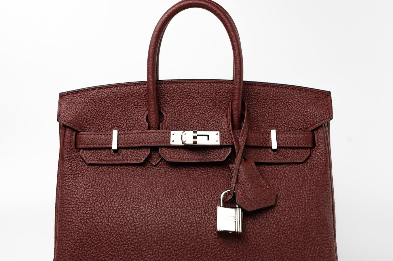 Hermes Handbag Red Hermès Birkin 25 Rouge Hermès Veau Togo Leather Palladium Plated Year 2020 Y -Knockoff
