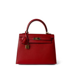 Hermes Handbag Red / Kelly Kelly Sellier 25 Rouge Casaque Epsom Gold Plated A Stamp -Knockoff
