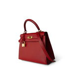 Hermes Handbag Red / Kelly Kelly Sellier 25 Rouge Casaque Epsom Gold Plated A Stamp -Knockoff
