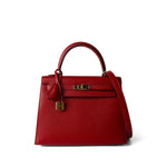 Hermes Handbag Red / Kelly Kelly Sellier 25 Rouge Casaque Epsom Gold Plated A Stamp -Knockoff
