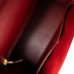 Hermes Handbag Red Kelly Sellier 28 Rouge Courchevel Gold Plated (X) Stamp -Knockoff
