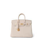 Hermes Handbag White Birkin 25 Craie Togo Gold Plated Z Stamp -Knockoff
