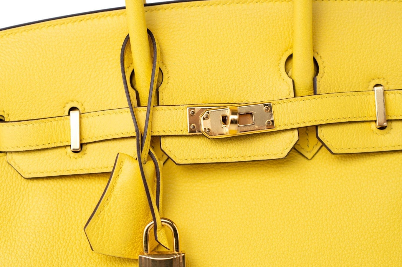 Hermes Handbag Yellow Birkin 25 Jaune de Naples Veau Taurillon Novillo Leather Gold Plated Hardware D Stamp -Knockoff
