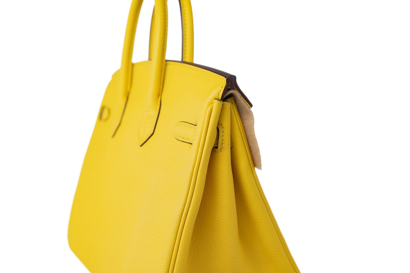 Hermes Handbag Yellow Birkin 25 Jaune de Naples Veau Taurillon Novillo Leather Gold Plated Hardware D Stamp -Knockoff
