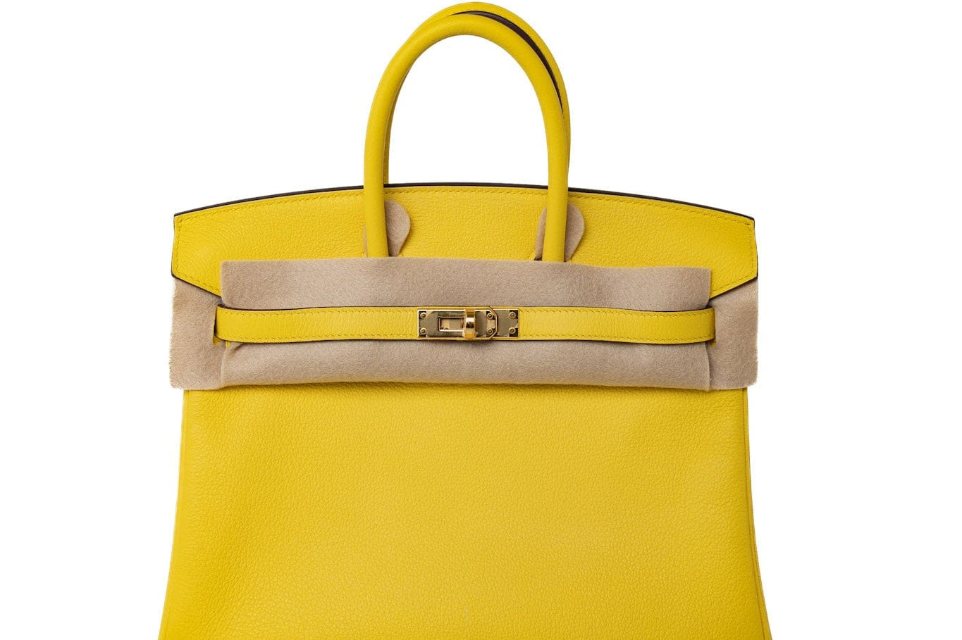 Hermes Handbag Yellow Birkin 25 Jaune de Naples Veau Taurillon Novillo Leather Gold Plated Hardware D Stamp -Knockoff
