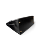 Hermes Kelly Sellier 32 Black Box Calfskin Gold Plated (R) Stamp -Knockoff
