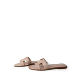 Hermes Sandals Beige Beige Nude Oran Sandals (38.5 / 7.5 US) -Knockoff
