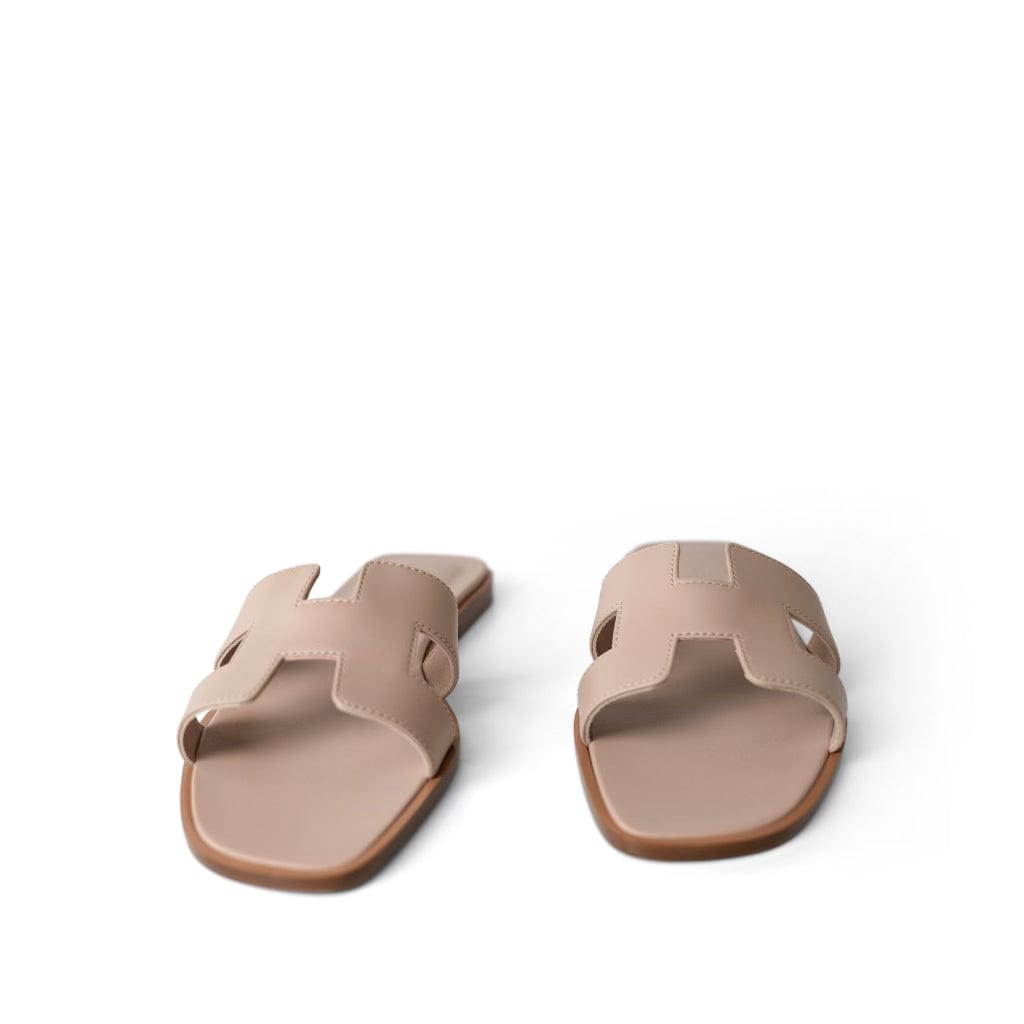 Hermes Sandals Beige Beige Nude Oran Sandals (38.5 / 7.5 US) -Knockoff
