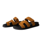 Hermes Sandals Black Chypre Sandals Black Naturel Gold Suede (Size 36) -Knockoff
