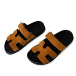 Hermes Sandals Black Chypre Sandals Black Naturel Gold Suede (Size 36) -Knockoff
