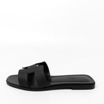 Hermes Sandals Hermès Veau Epson Oran Sandals Black/ Noir 38 -Knockoff
