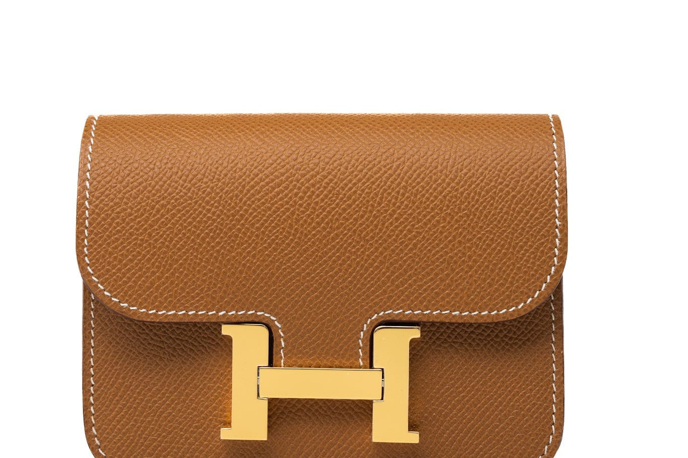 Hermes Wallet  Hermès Gold Veau Epsom Constance Slim Wallet -Knockoff
