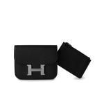 Hermes Wallet Wallet / Black Black Epsom Constance Slim Wallet Palladium Hardware -Knockoff
