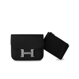 Hermes Wallet Wallet / Black Black Epsom Constance Slim Wallet Palladium Hardware -Knockoff
