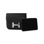 Hermes Wallet Wallet / Black Black Epsom Constance Slim Wallet Palladium Hardware -Knockoff
