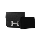 Hermes Wallet Wallet / Black Black Epsom Constance Slim Wallet Palladium Hardware -Knockoff
