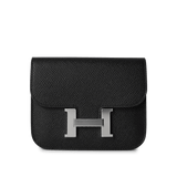 Hermes Wallet Wallet / Black Black Epsom Constance Slim Wallet Palladium Hardware -Knockoff
