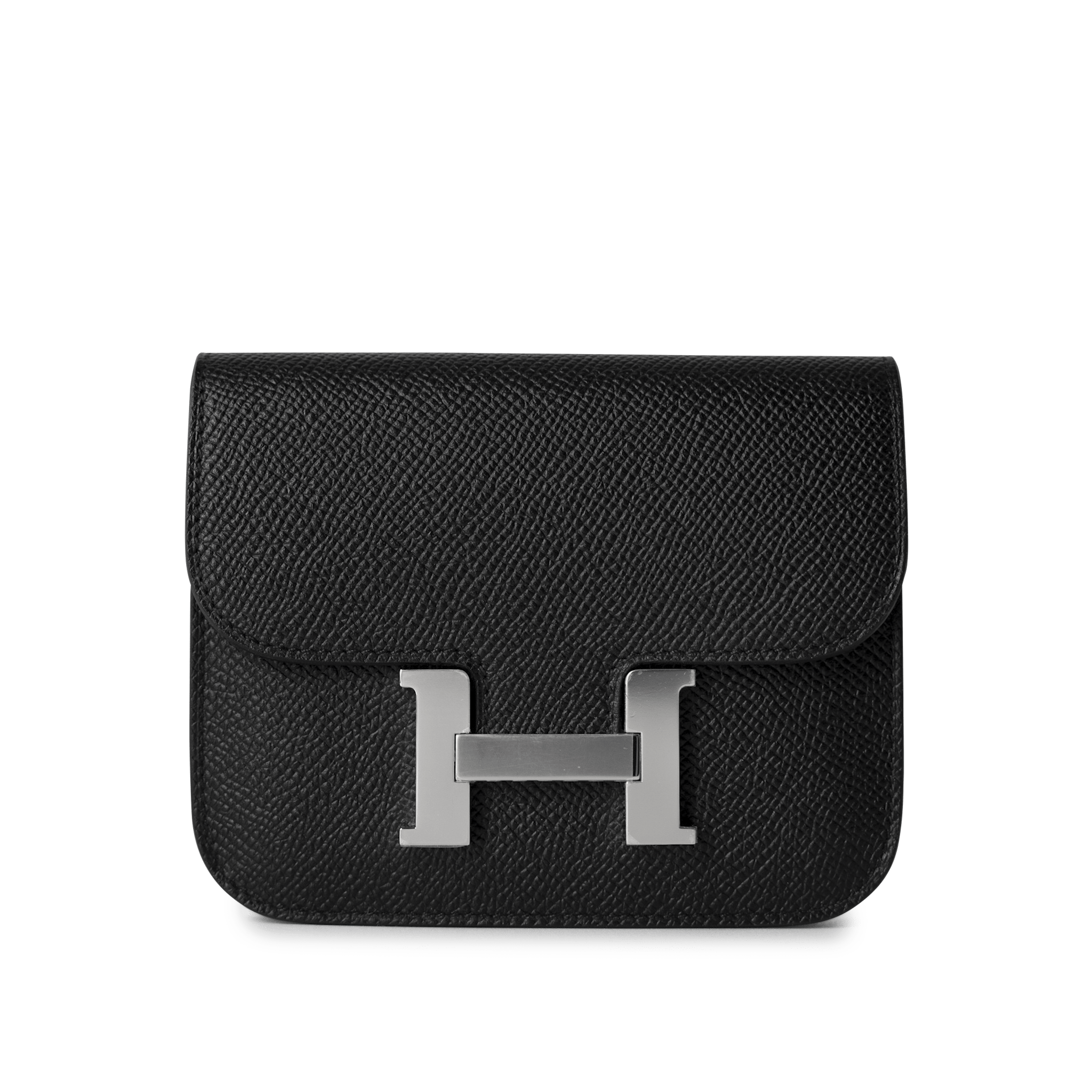 Hermes Wallet Wallet / Black Black Epsom Constance Slim Wallet Palladium Hardware -Knockoff
