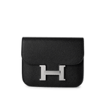 Hermes Wallet Wallet / Black Black Epsom Constance Slim Wallet Palladium Hardware -Knockoff
