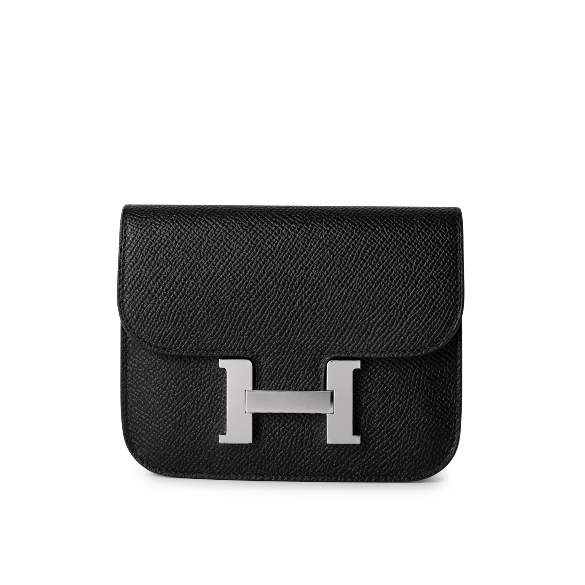 Hermes Wallet Wallet / Black Black Epsom Constance Slim Wallet Palladium Hardware -Knockoff
