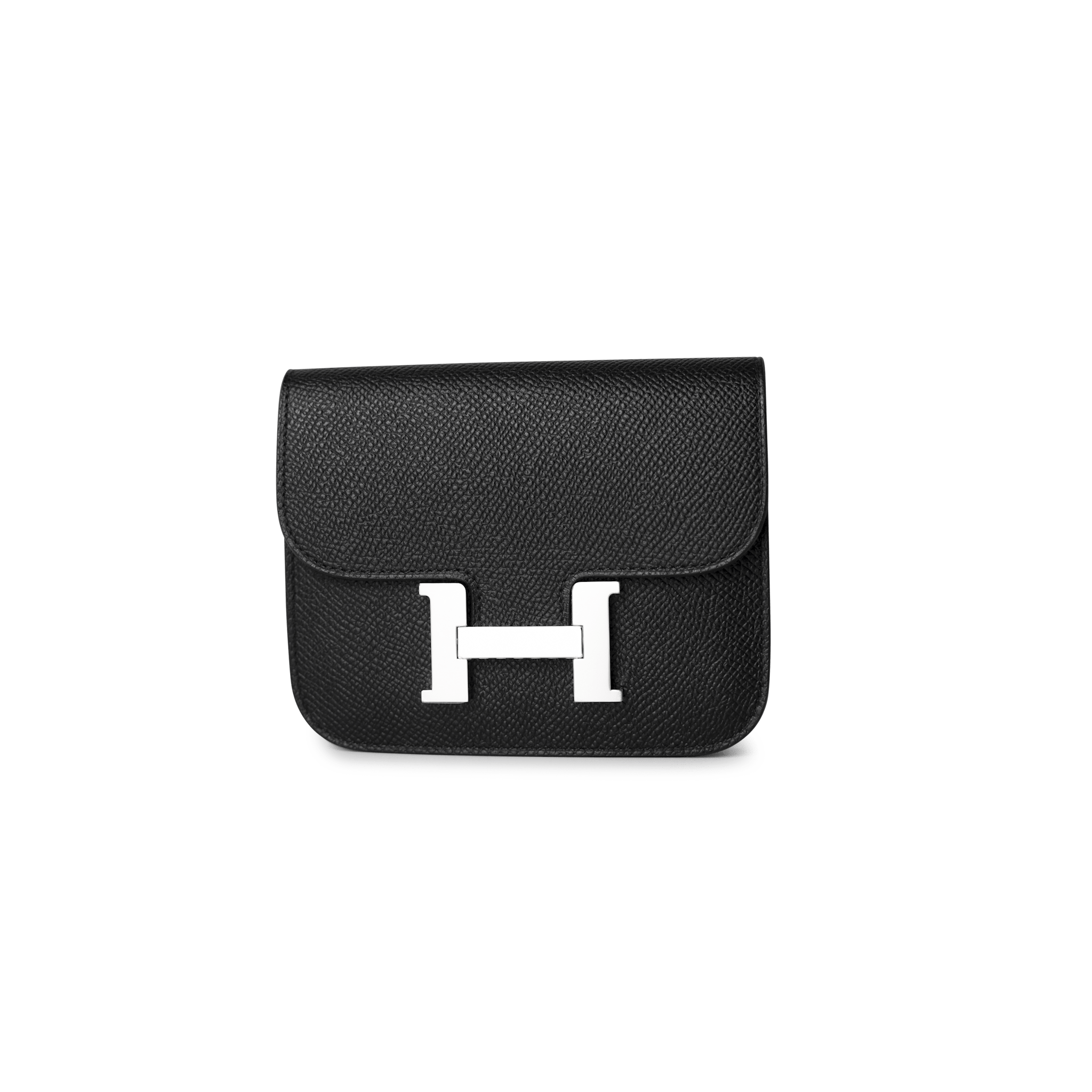 Hermes Wallet Wallet / Black Black Epsom Constance Slim Wallet Palladium Hardware -Knockoff
